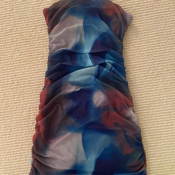 Princess Polly Micah Mini Dress in blue multi, size US 4 - Picture 7 of 7